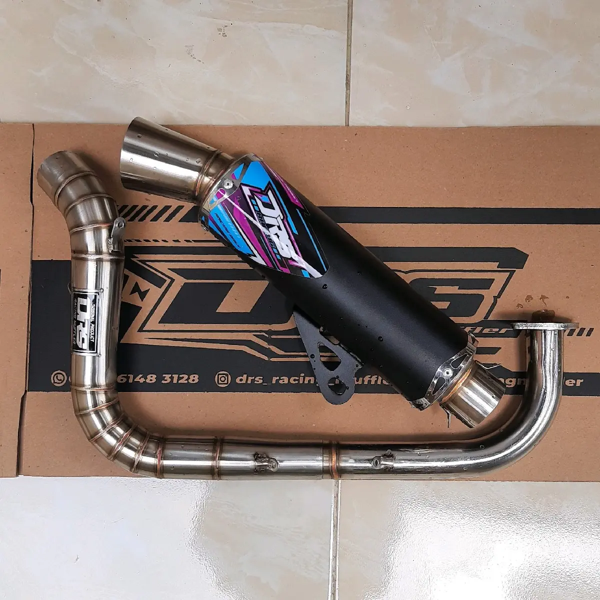 Knalpot samlong vario aerox beat nmax pcx dll orginal DRS RACING MUFFLER (Grade A)