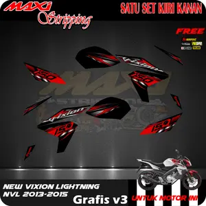Stiker striping Yamaha Vixion New NVL 2013-2015 Grafis v3