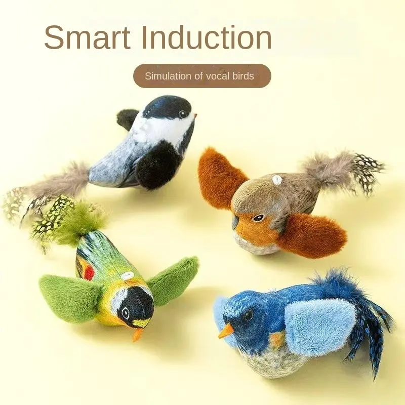 Cat Toy Simulation Bird Cat Teaser Self-Hi Relieving Stuffy Artifact Consumes Physical Strength and Sounds Will Be Called Bite-Resistant Cat Supplies