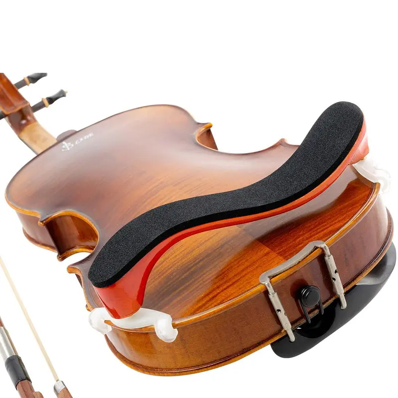 Violin Shoulder Rest with Cleaning Cloth, 2 Counts/set Fiddle Shoulder Rest, Music Accessories for 4/4 Violin, Suitable for All Violin Lovers 8