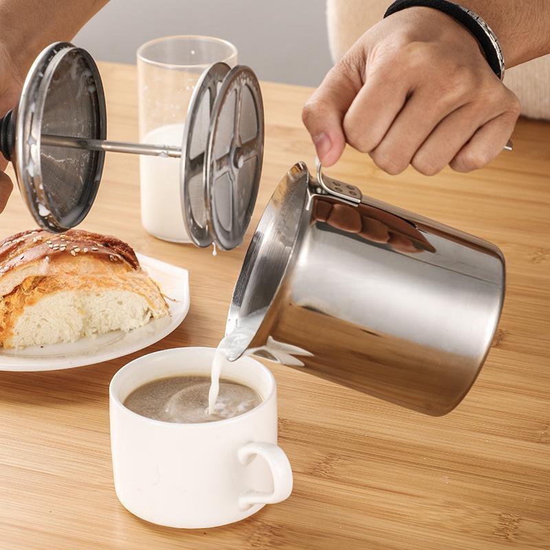 304 Stainless Steel Milk Frother, Coffee Milk Frothing Device, - TikTok ...