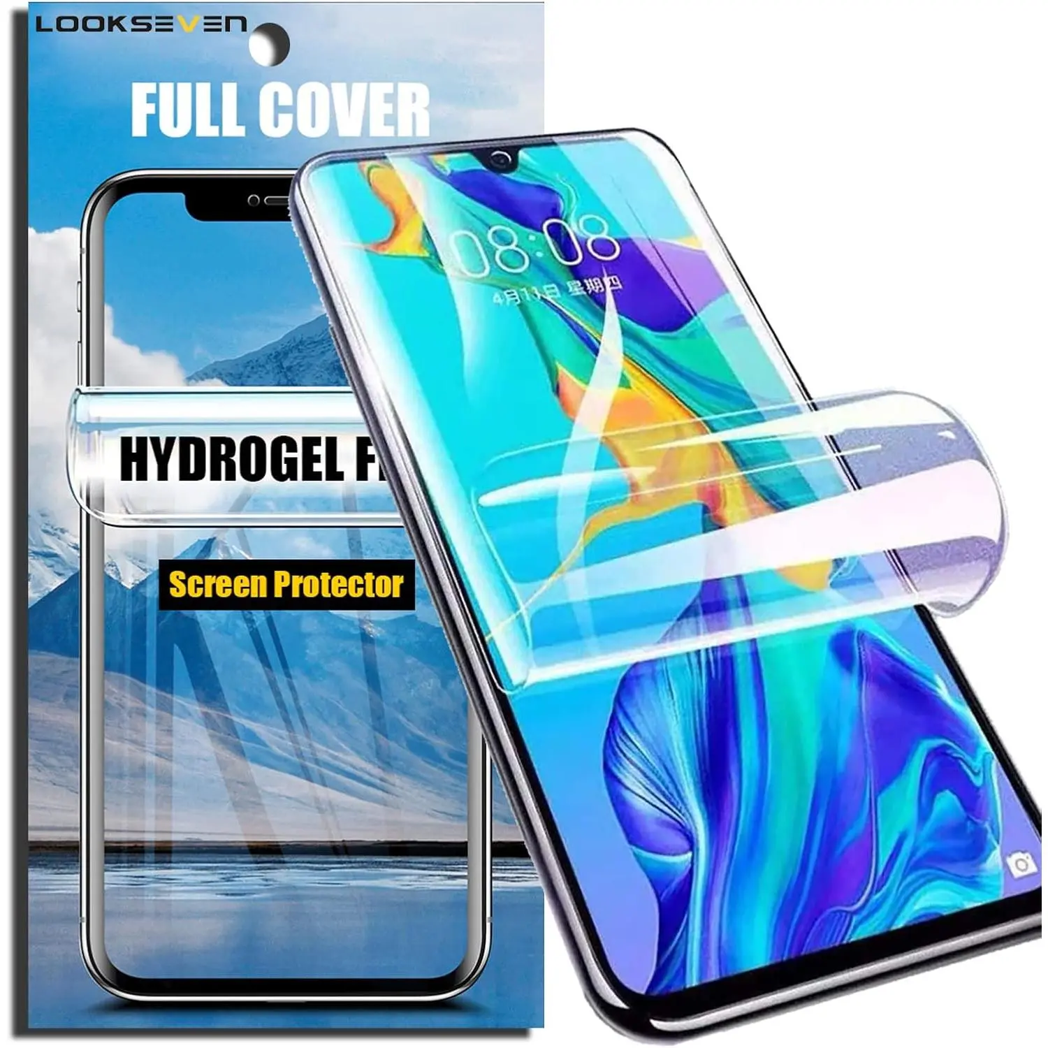 LOOKSEVEN 3 Pack Hydrogel Film Transparent Soft TPU Screen Protector Compatible with Samsung Galaxy S23 Ultra, High Sensitivity Protective Film (Not Tempered Film)