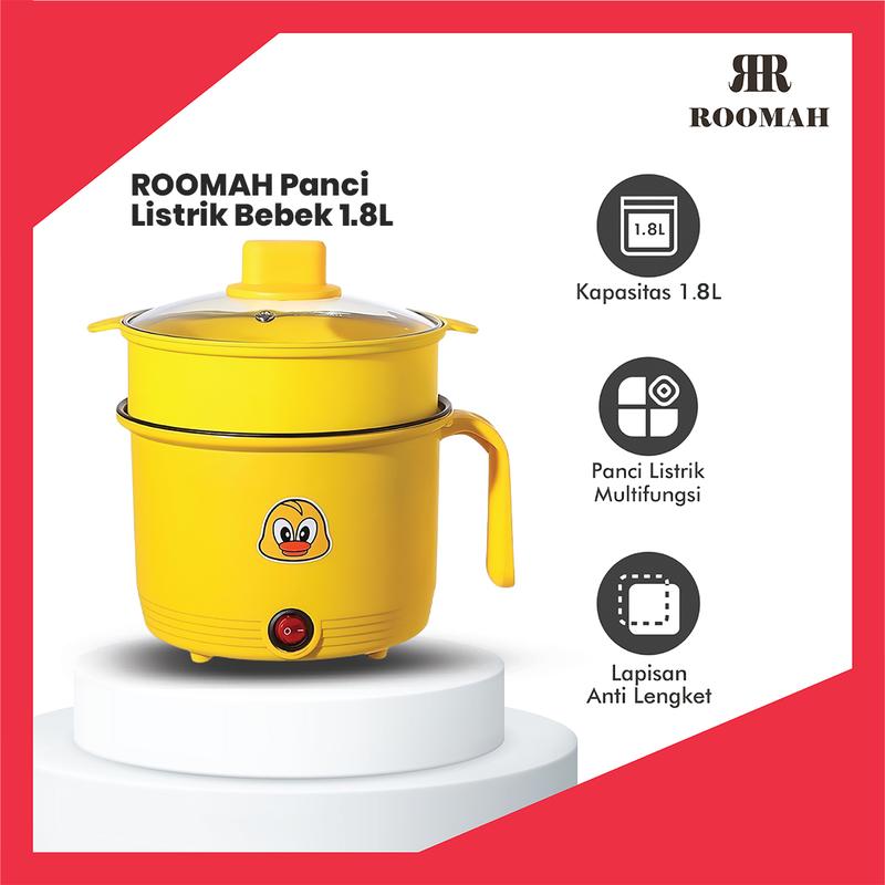 ROOMAH Panci Listrik Serbaguna Bebek Kuning / ELektrik Cooke - Shop ...