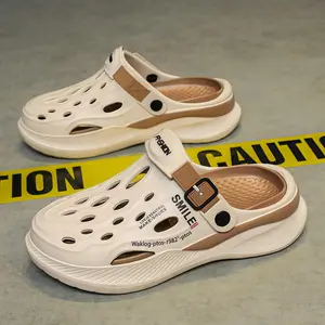 For Love&Lemons Store Sandal Clog Unisex EVA 2025 Nyaman Ringan Anti Selip Model Terbaru Cocok Indoor Outdoor Karet Ukuran 39-44 Warna Elegan Hitam Hijau Tua Hijau Dumpling