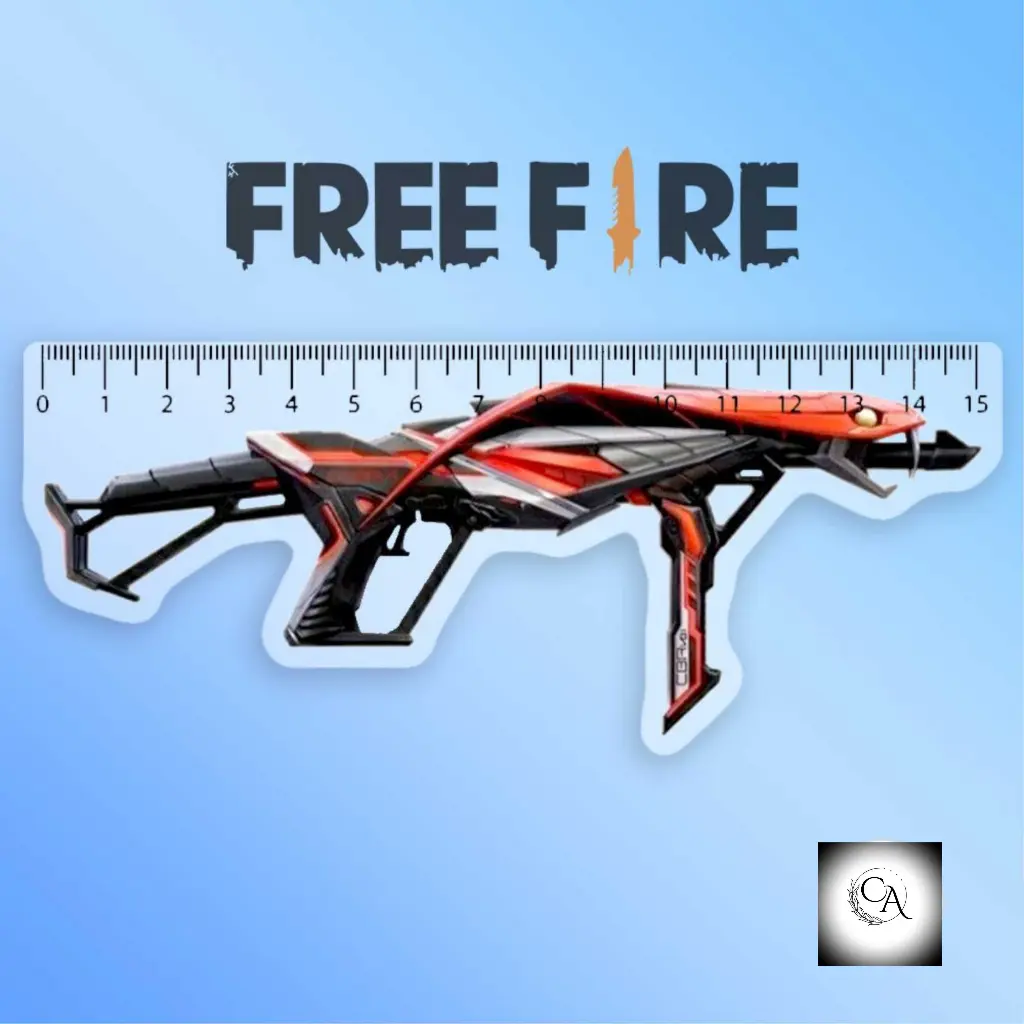 Mô hình Thước Kẻ Học Sinh 15cm In Free Fire Cs Go Counter Strike Cf Game Hành Động