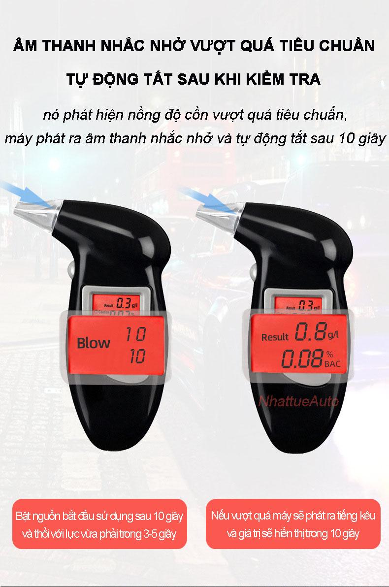 Product Introduction of [Tặng kèm 10 đầu thổi] Máy đo nồng độ cồn trong hơi thở màn hình LED chống lóa, cho kết quả chính xác trong vài giây 32