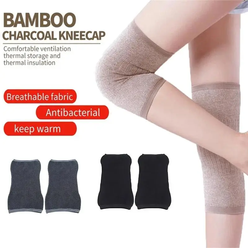 [Back To Nature]1 Pair Unisex Knee Warm Leg Gym Sleeve Elasticated Bandage Knee Pad Lightweight Non bulky Comfortable Knee Pads