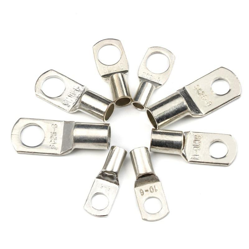 Product Introduction of 220Pcs SC Bare Ring Terminals Lug Ring Tinned Copper Tube Lug Seal Battery Wire Connectors Bare Cable Crimp Soldered 42