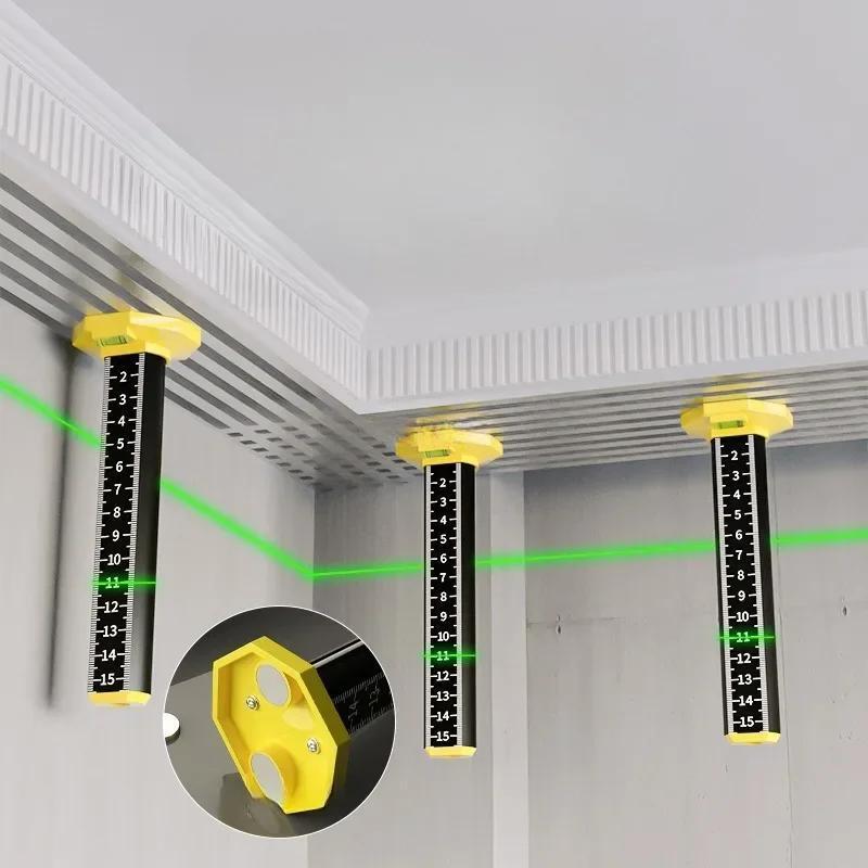  Công cụ san lấp mặt bằng trần nhà vật liệu hợp kim nhôm mục đích kép quy mô laser bong bóng từ tính thước đo bốn mặt để căn chỉnh gạch ốp tường và sàn hoàn hảo 1 CÁI 