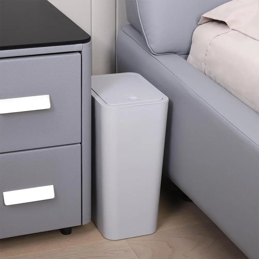 Trash Can with Lid, 1 Count 2.6 Gallon / 10 Liter Small Garbage Can with Lid, Wastebasket with Pop-up Lid for Toilet, Office, Bedroom, Living Room, Kitchen Bin