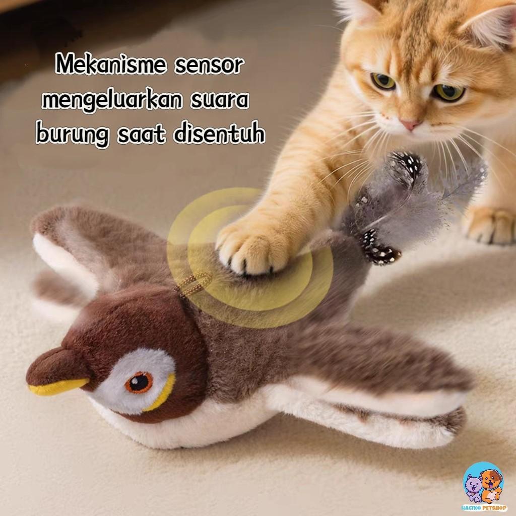Mainan Kucing USB Bisa Di Charger Listrik Mainan Kucing Interaktif Otomatis Burung  Bisa Bergerak Bersuara/Mainan Anjing