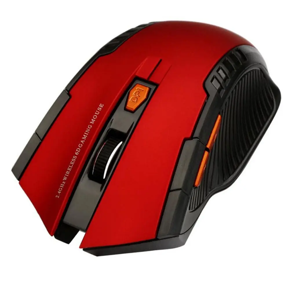 High-performance 2.4G Wireless Mouse with 1600DPI, 6 Buttons, and USB Receiver
