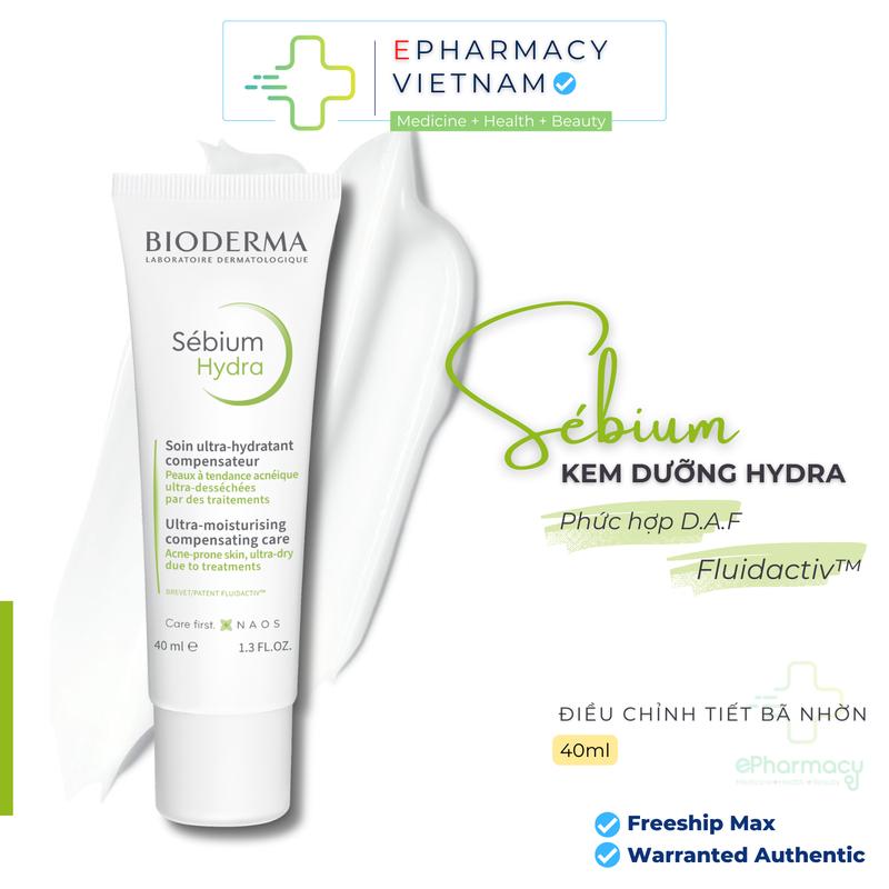 [CHÍNH HÃNG] Kem Dưỡng BIODERMA Sébium Hydra Dưỡng Ẩm, Giảm Khô Căng, Bong Tróc Cho Da Mụn 40ml