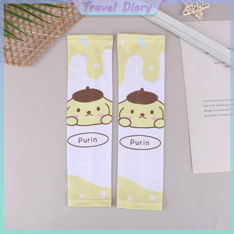 Product Introduction of Sanrio Anime Hello Kitty Kids Arm Sleeves Sun Protection Cooling UV Protection Sleeves Anti-Slip Ice Silk Arm Covers Gift 18