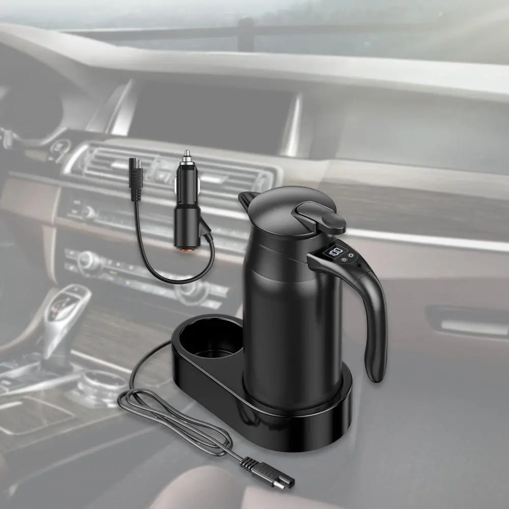 Car Kettle Boiler 800ml Multipurpose Truck Water Heater Kettle Water Boiler Car Kettle 12V 24V Water Heater Stainless Steel