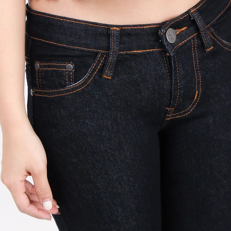 [Size 27-42] Celana Panjang Skinny Jeans Wanita Jumbo Big Size HITAM GARMENT 2
