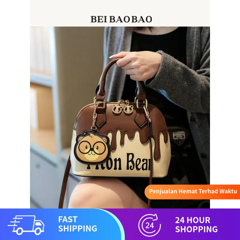 beibaobao backpack leather City  Black/Silver Beibao