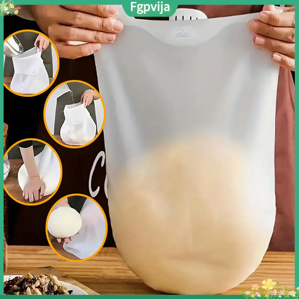 Fgpvija- Silicone Knead Bag Silicone Dough Tool Flexible Silicone Dough Kneading Bag for Easy Pasta and Pizza Making Kitchen Gadget for Effortless Dough Mixing