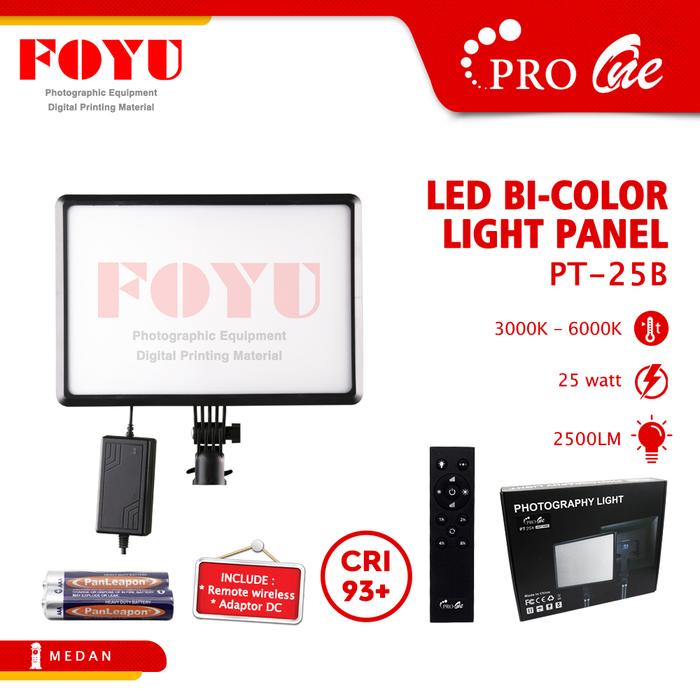 Gambar LED BiColor Light Panel Lampu Kotak Penerangan Continuous Kelvin Make Up MUA Pro One PT-25B Kuning Putih White dari Foyu Photo Kota Administrasi Jakarta Selatan Tokopedia
